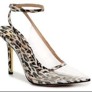Jennifer Lopez Leopard and Clear Heels